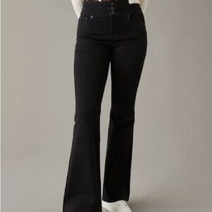 American Eagle Outfitters Black Flare Leg Jeans
